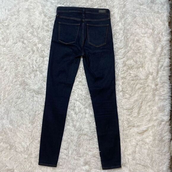 Abercrombie & Fitch Simone High Rise Super Skinny Jeans Size 4L 27 Dark Wash - Picture 8 of 11